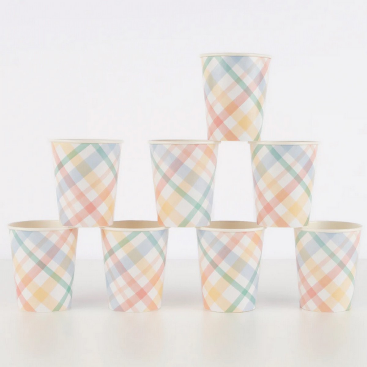 Plaid Pattern Cups (pk8)