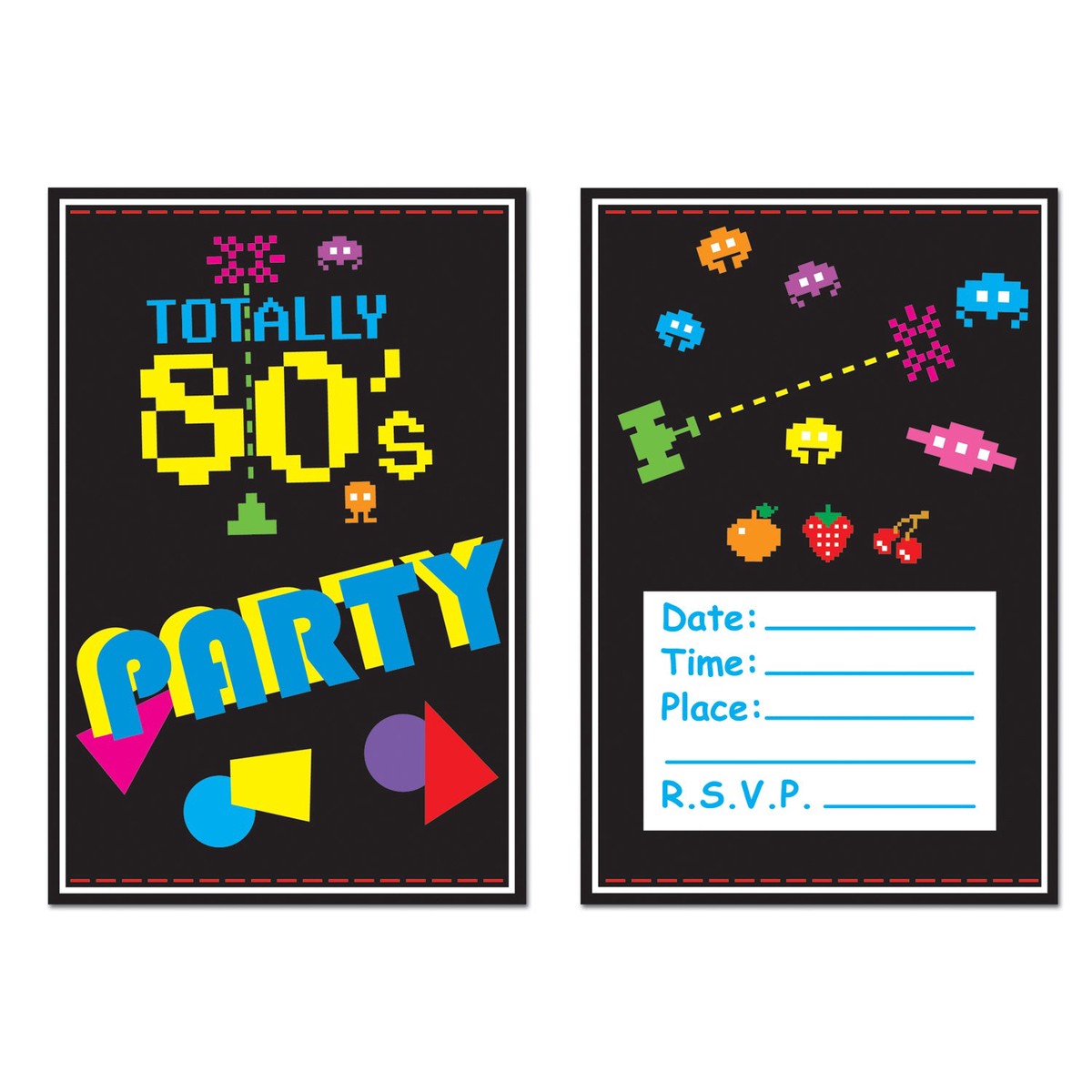 80's Invitations | 8ct