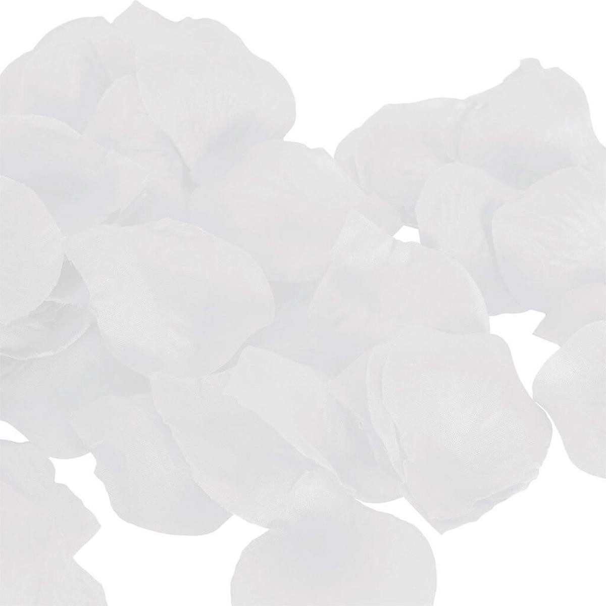 Fabric Rose Petals, White
