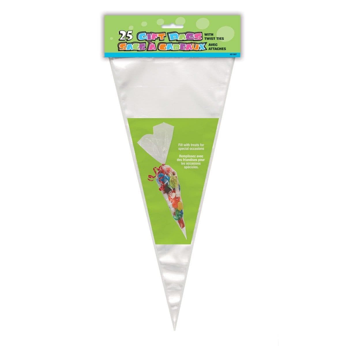 Cello Cone Bags - Clear 25/pkg