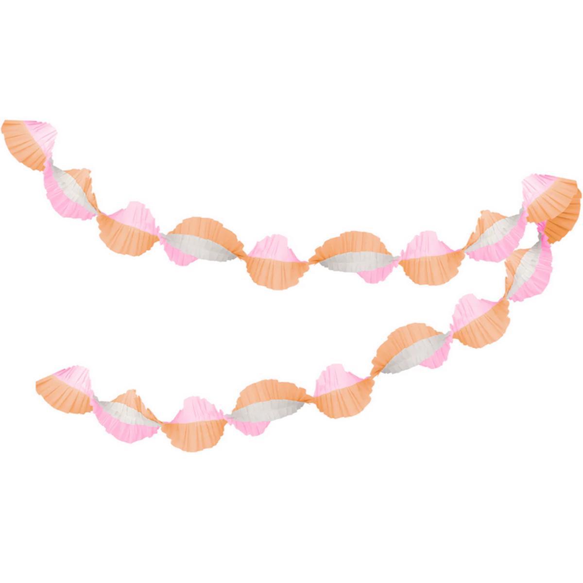Peach & Pink Stitched Streamer