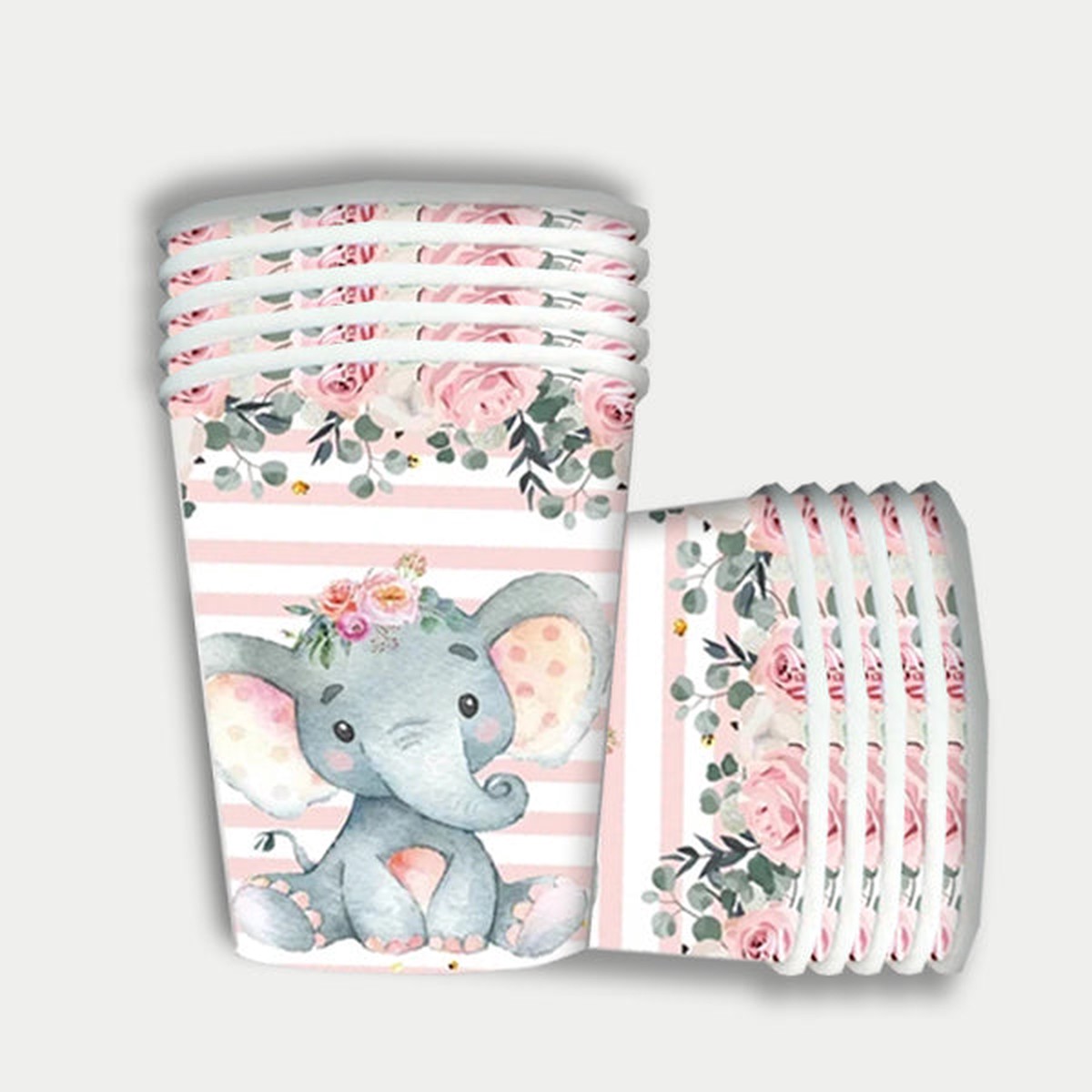 Elephant Theme Paper Cups