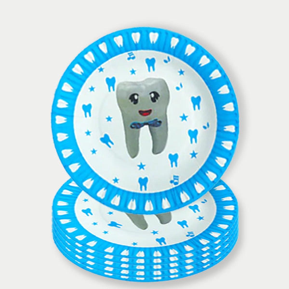 1 st Tooth Theme (blue) Paper Plates