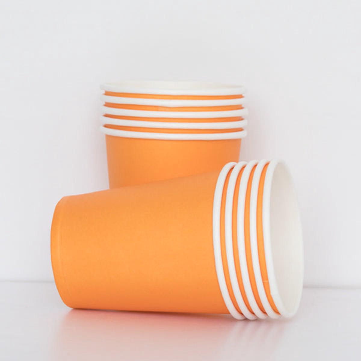 Orange Paper Cups