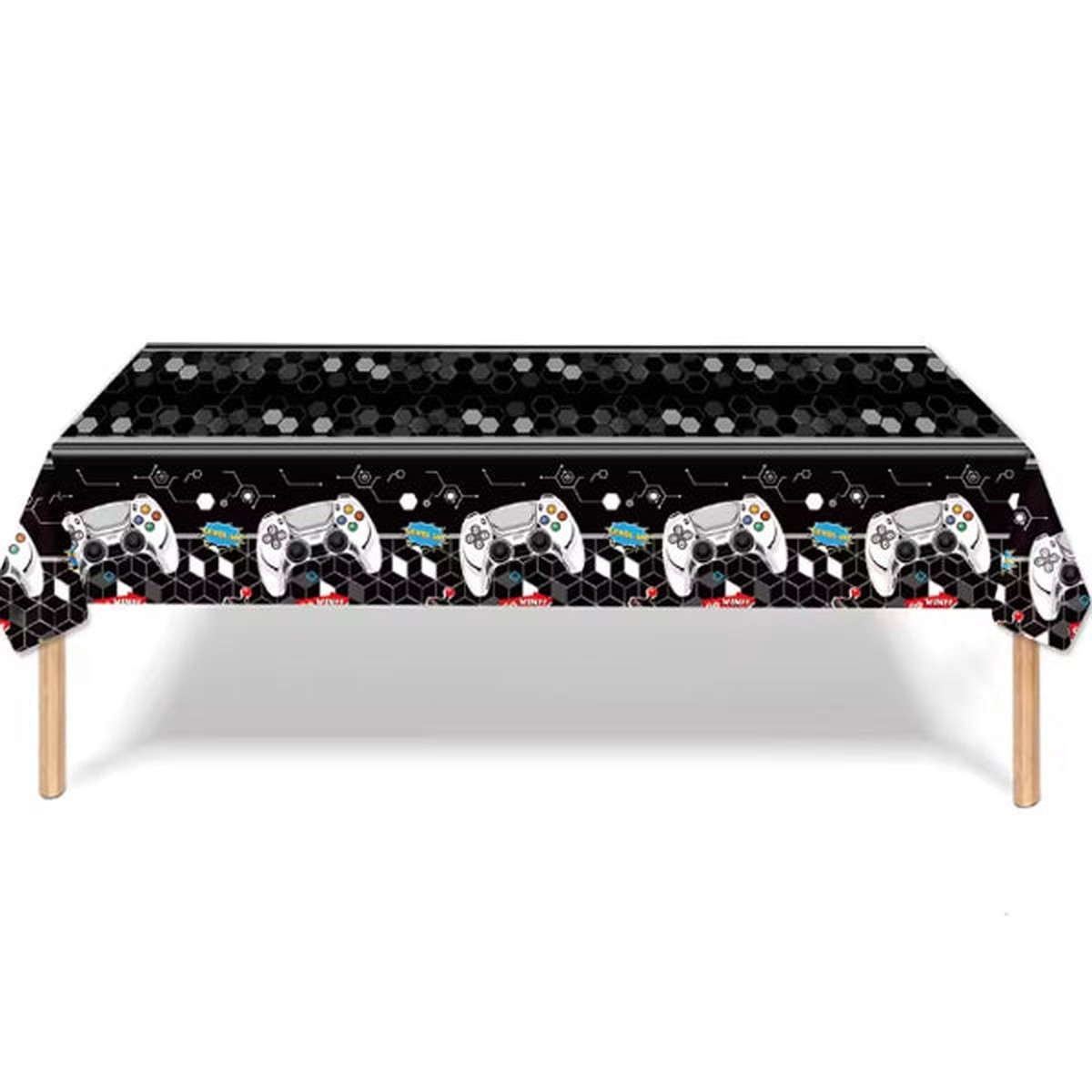 Game On Black Table Cover