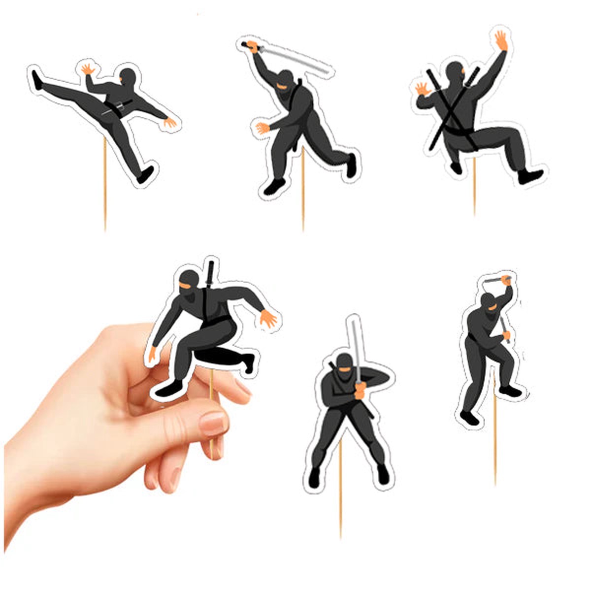 Ninja Cupcake Toppers