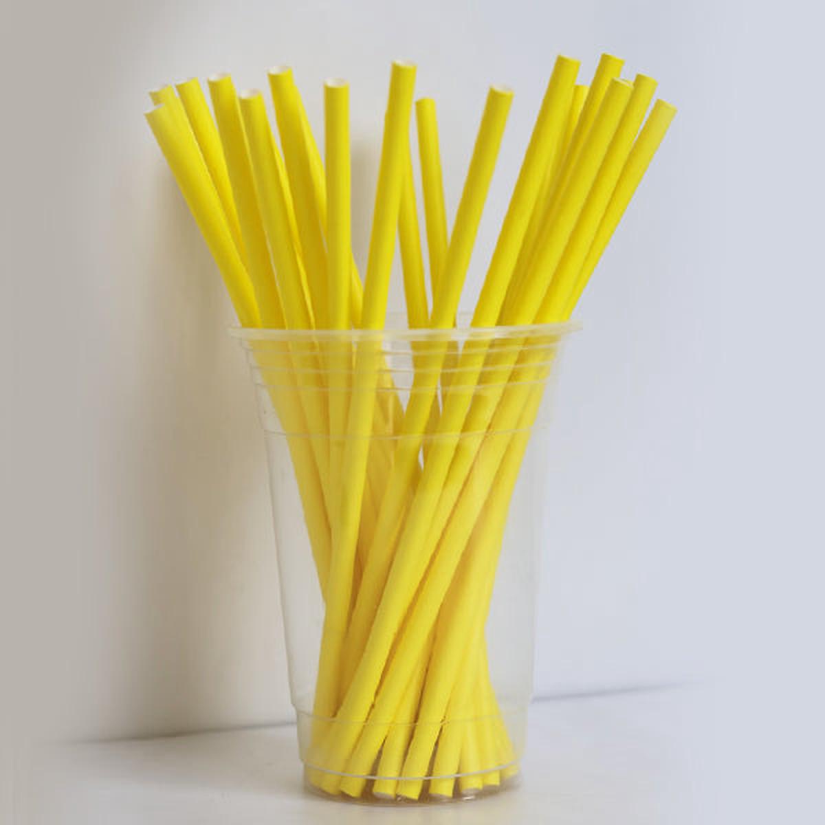 Yellow Paper Straw