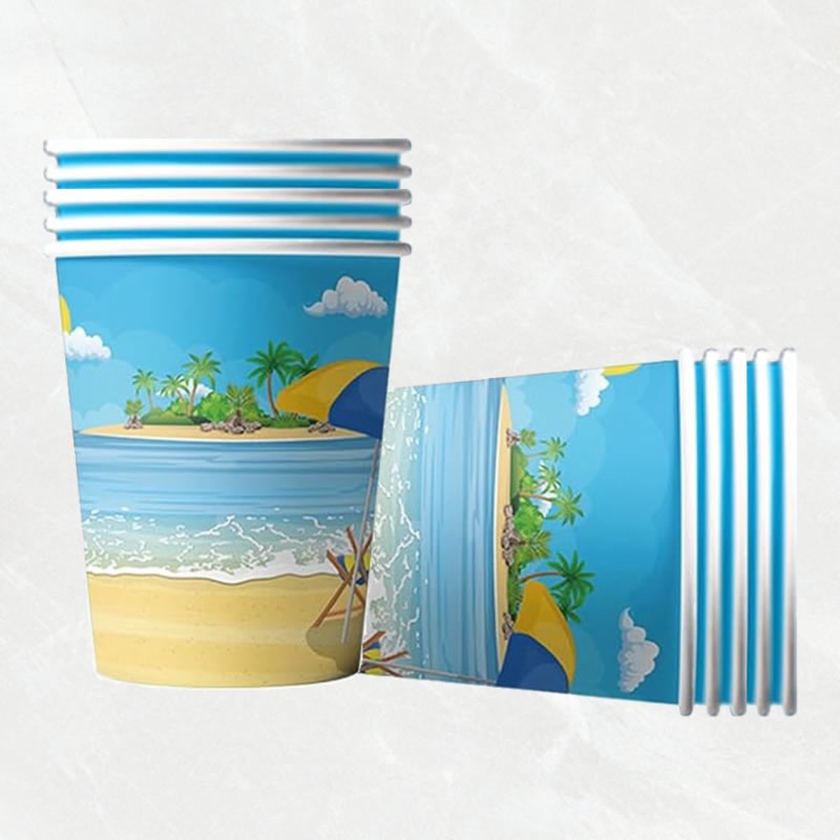 Beach Party Paper Cups