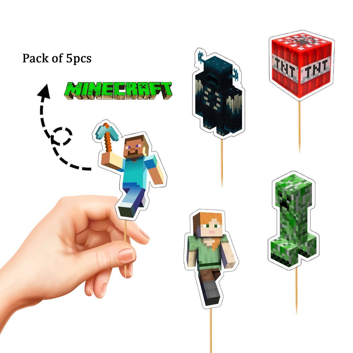 Minecraft Cupcake Toppers