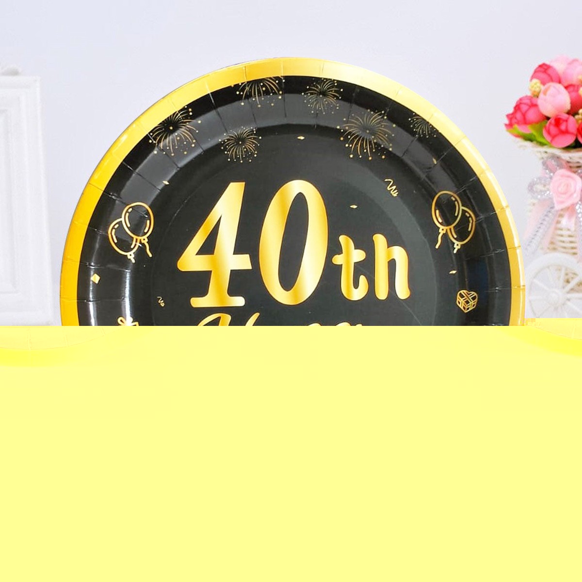 40th Happy Birthday Paper Plate