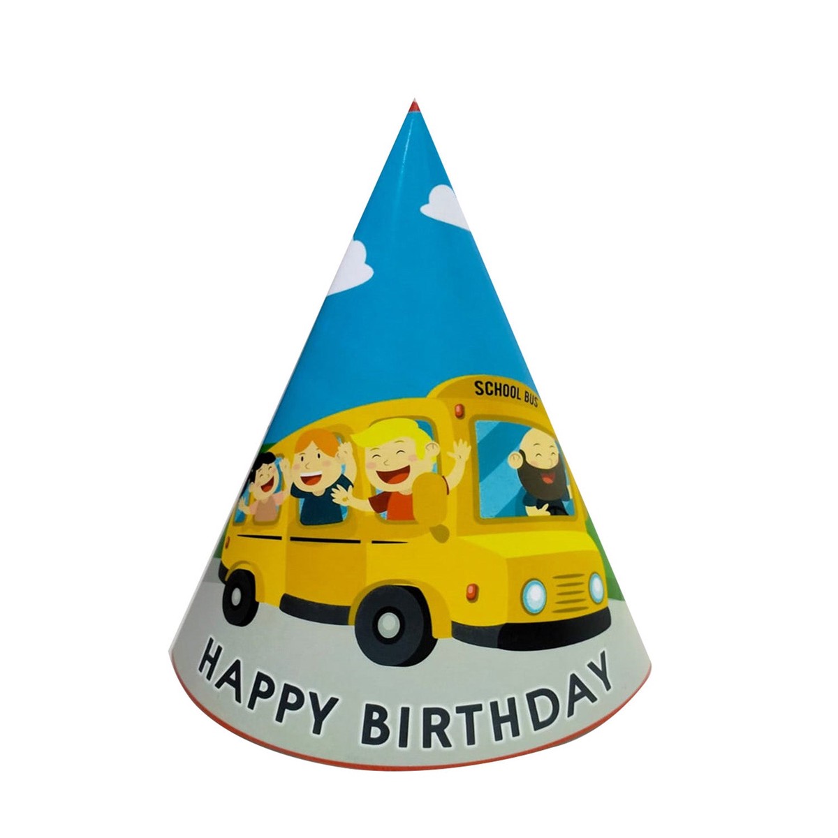 School Bus Theme Paper Hats