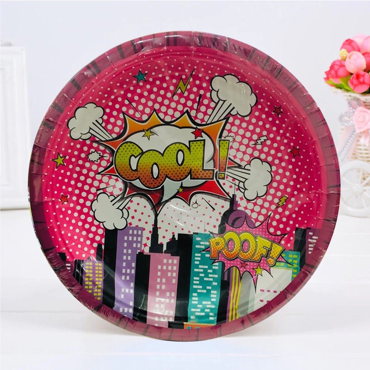 Superhero Theme Paper Plate