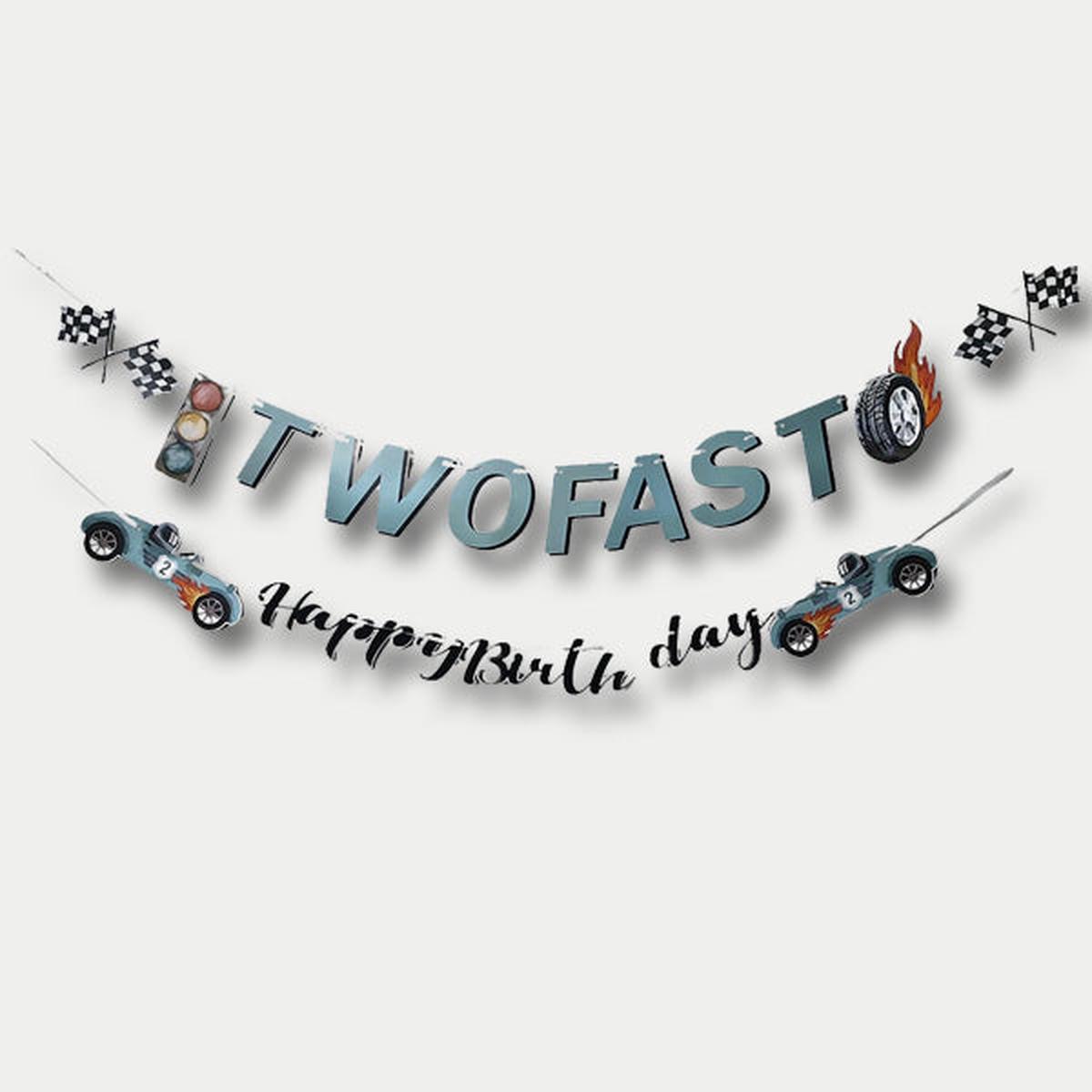 Racing Theme Letter Banner