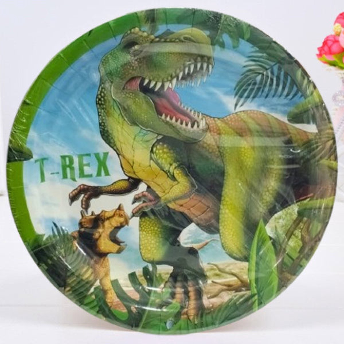 T - Rex Dinosaur Paper Plates