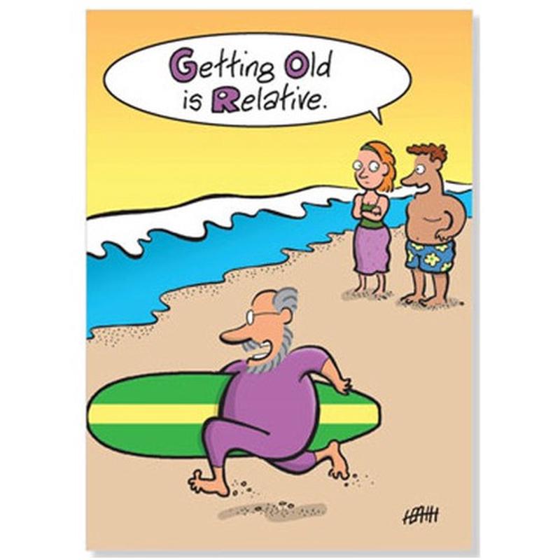 Getting Old Is Relative Funny Birthday Card