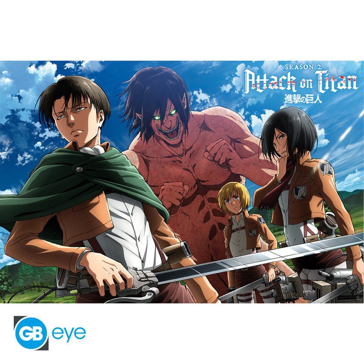 Attack on Titan Plakt Maxi - Ready to fight! 91,5 x 61 cm