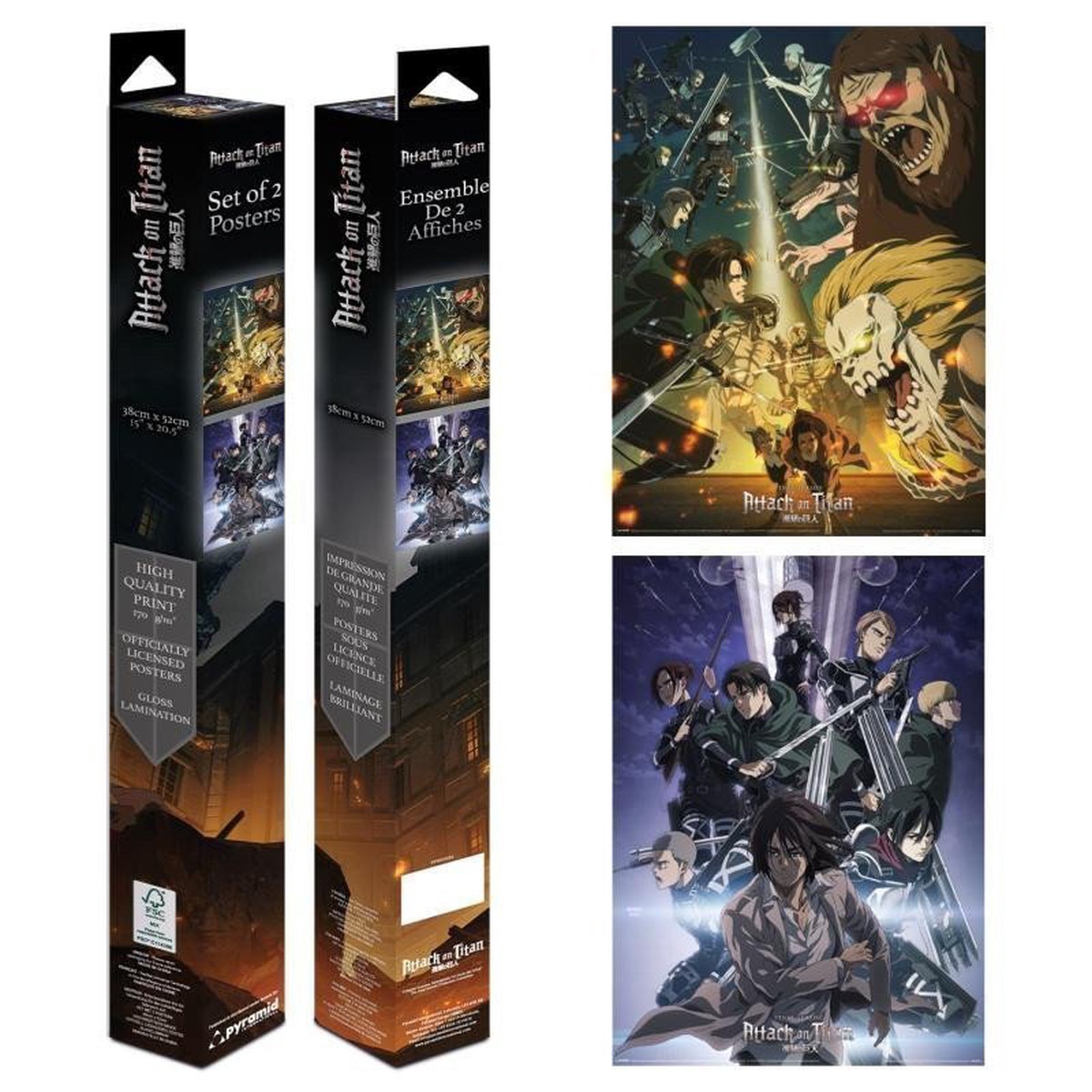 Attack on Titan set plakt 2ks