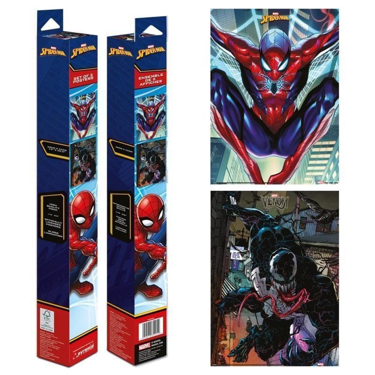 Spider-Man set plakt 2ks