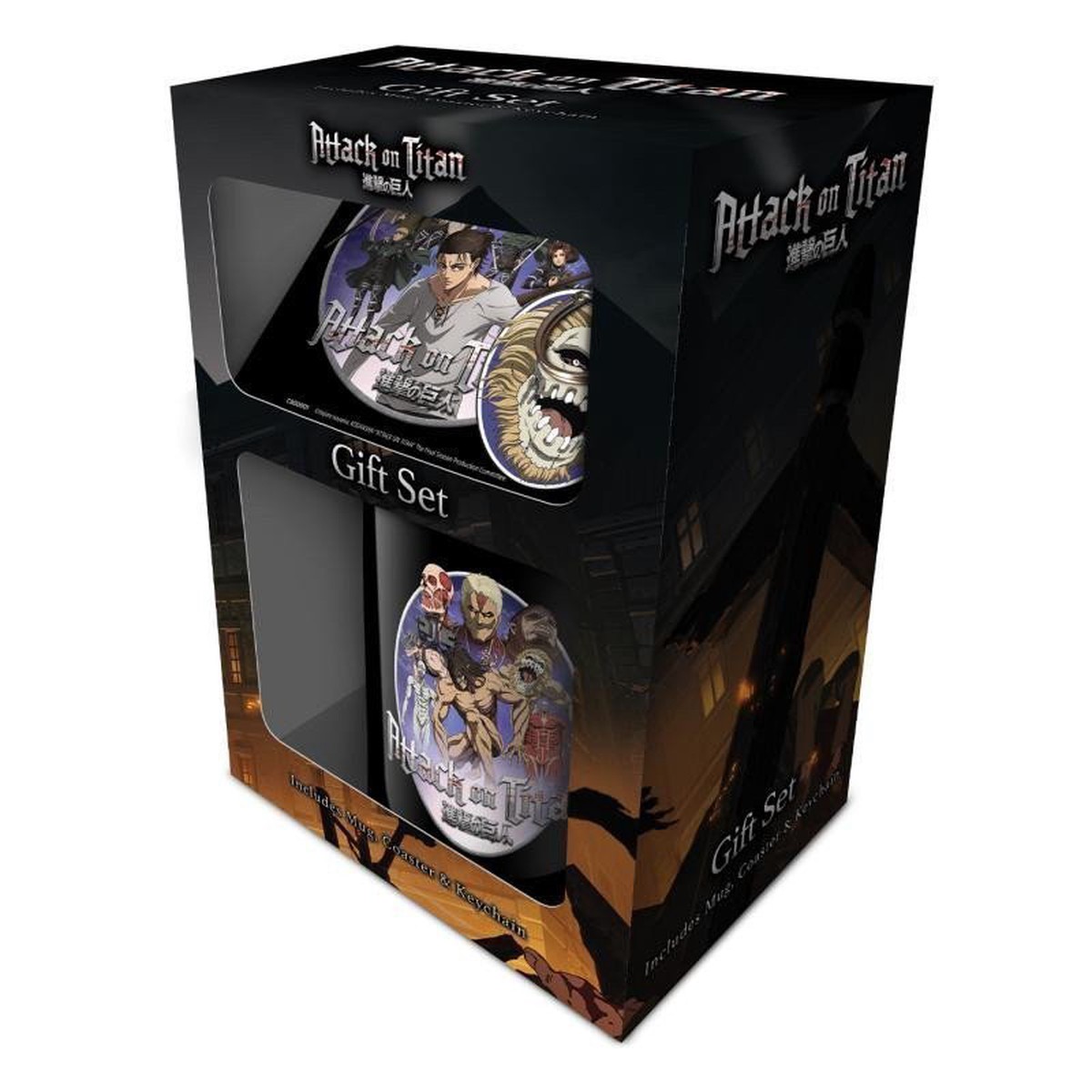 Attack on Titan drkov set (hrnek, podtcek, klenka)