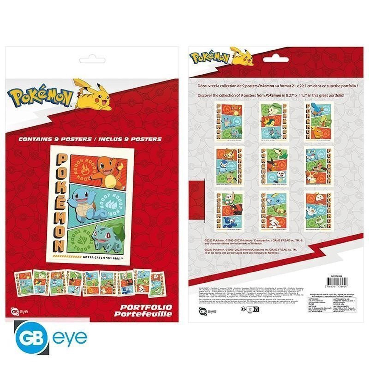 Pokmon Set plakt 9 ks