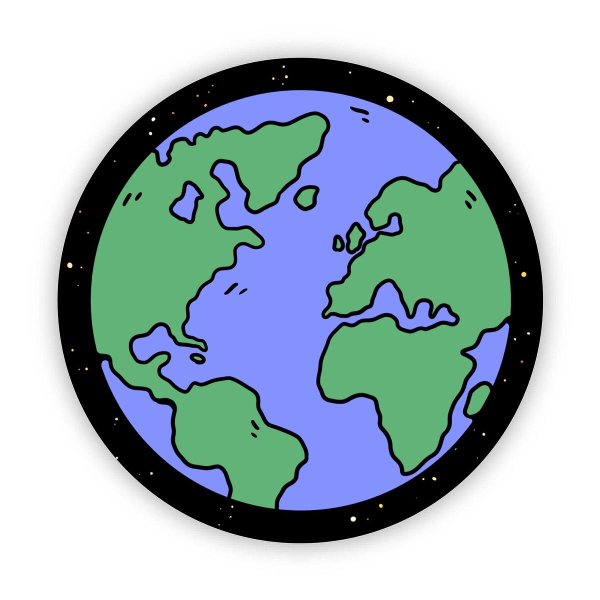 Earth Planet Sticker