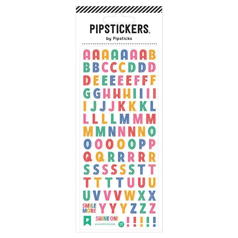 Rainbow Alphabet Stickers