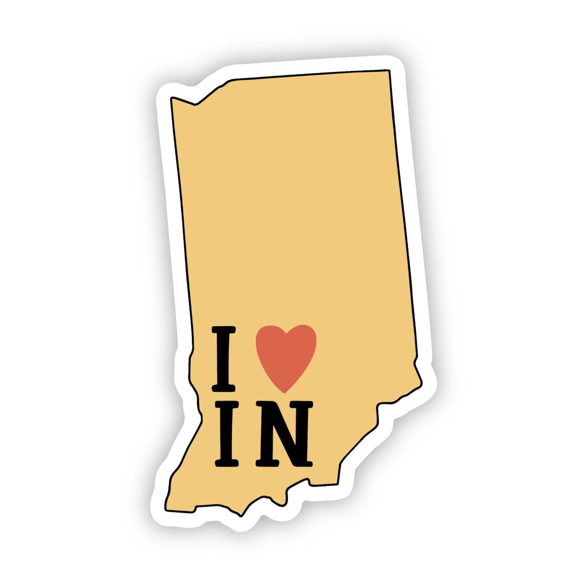 "I Love Indiana" Sticker