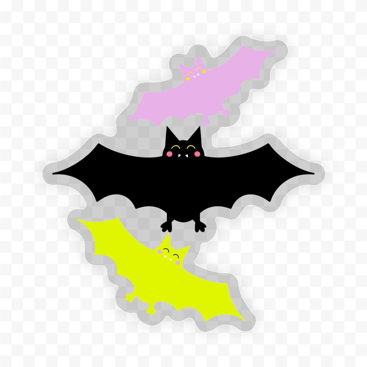 Clear - Spooky Bats Sticker