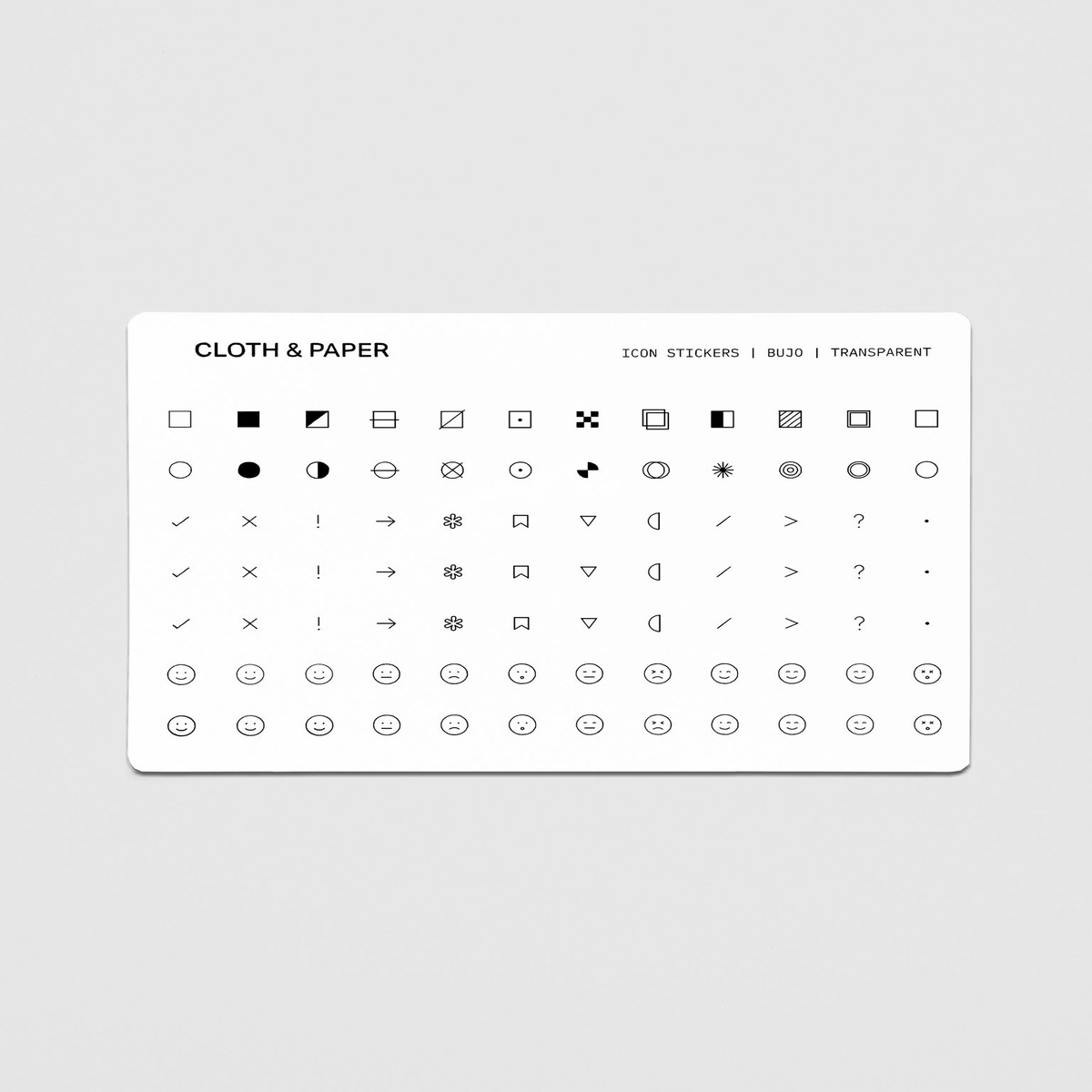 Icon Stickers | Bujo
