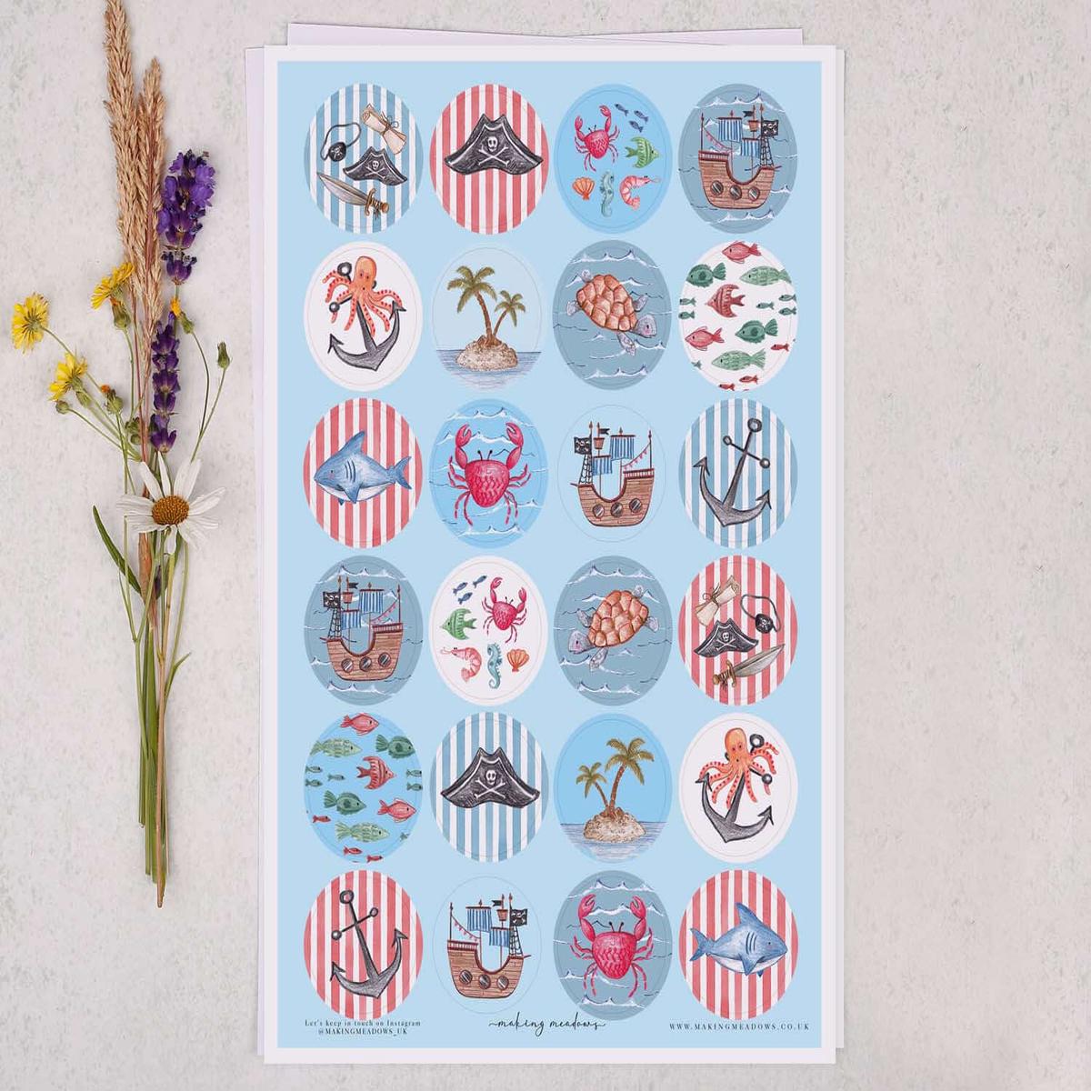 Pirate Sticker Sheet