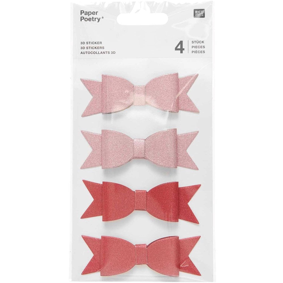 3D Stickers Bows Glitter