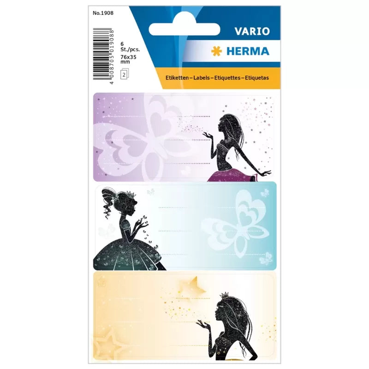 Herma School labels Princess