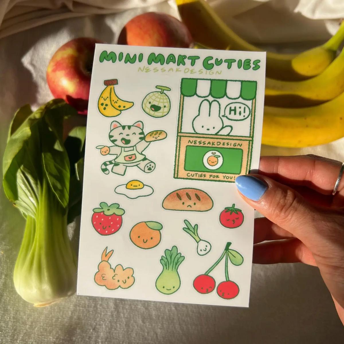 Mini Mart Cuties Sticker Sheet
