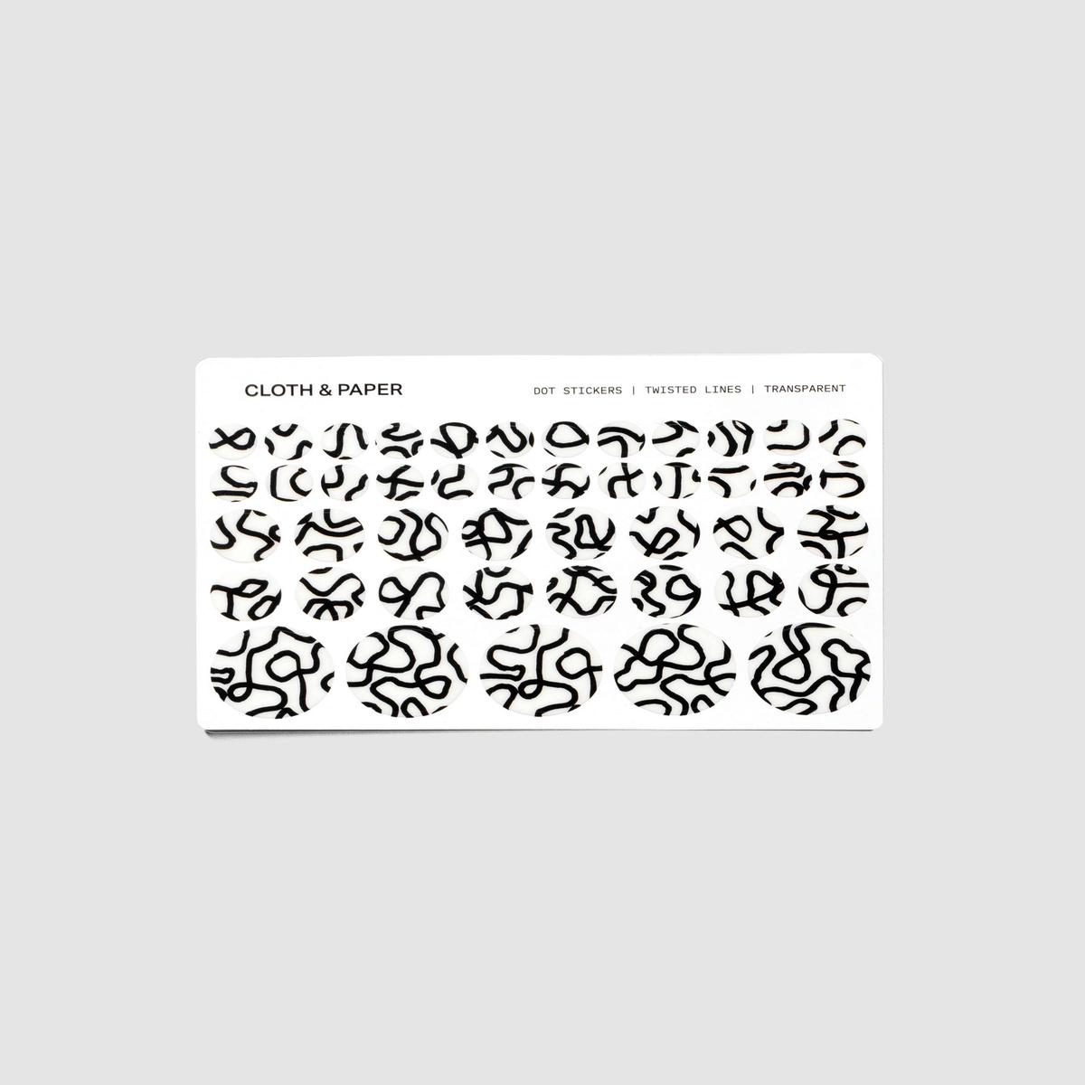 Dot Stickers | Twisted Lines