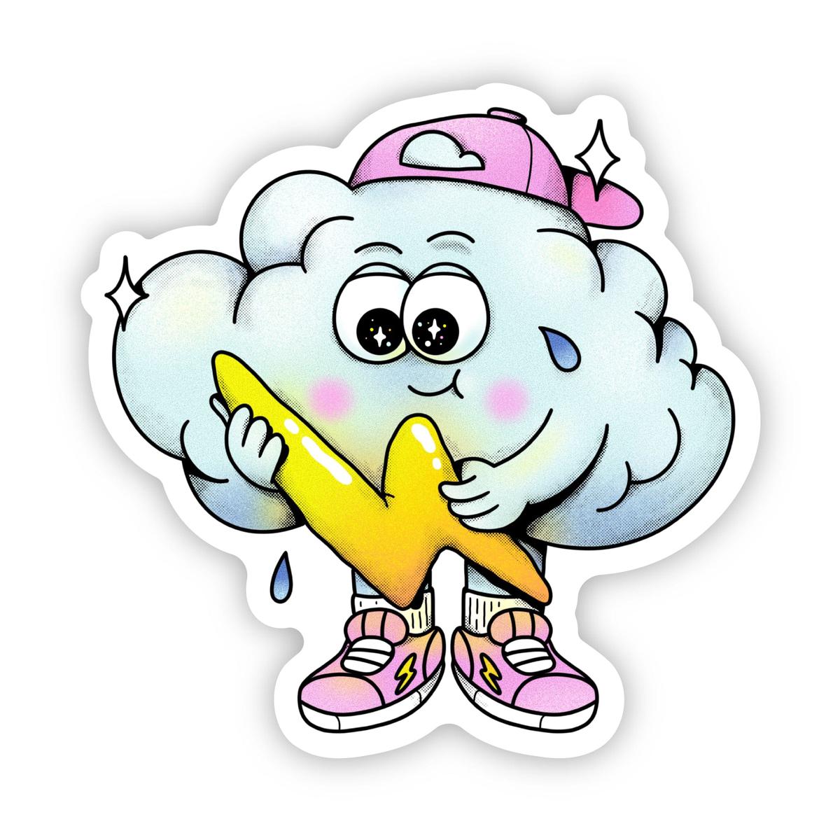 Groovy Cloud Sticker