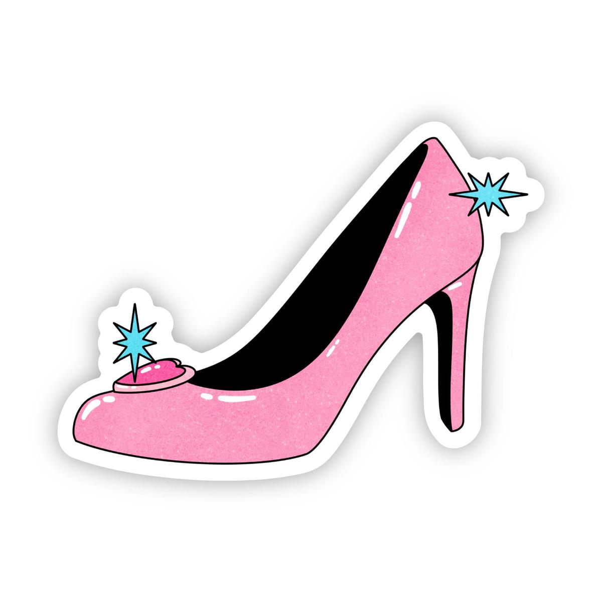 High heel pink sticker