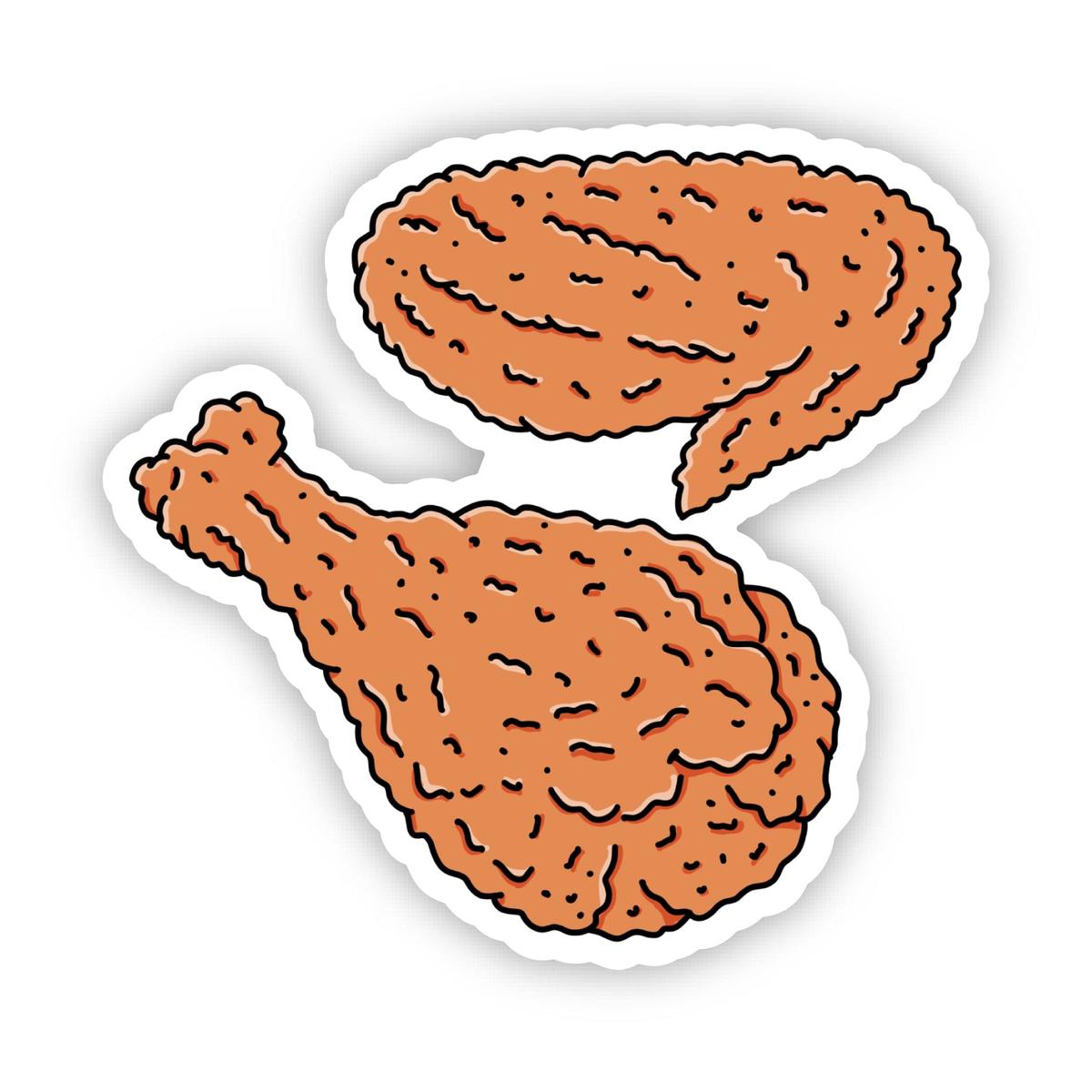 Fried Chicken Leg & Wing Sticker