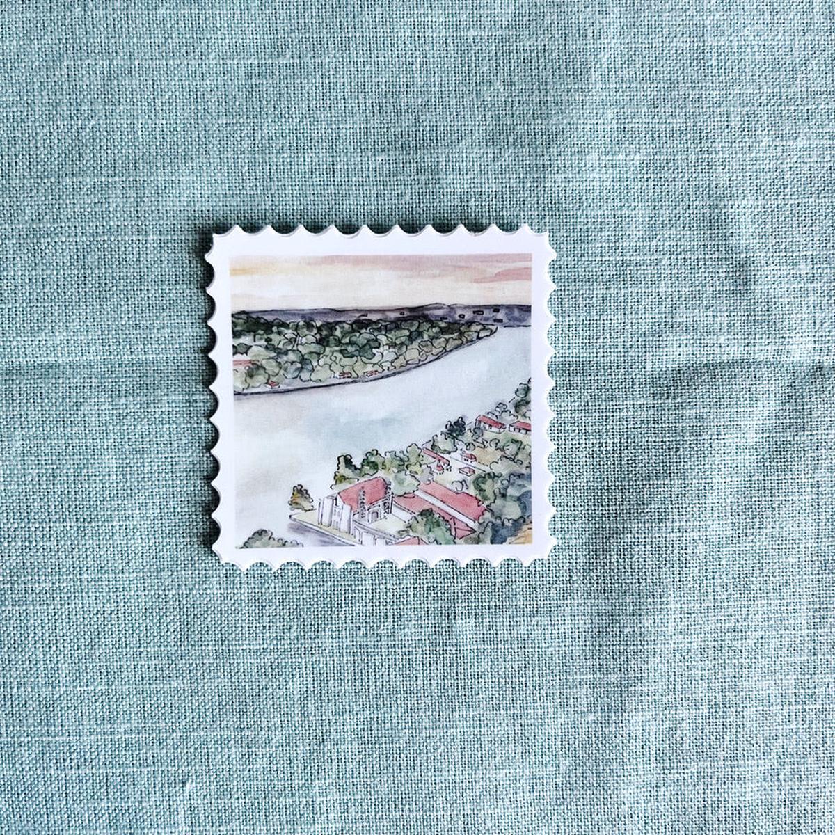 Mount Bonnell Stamp Sticker