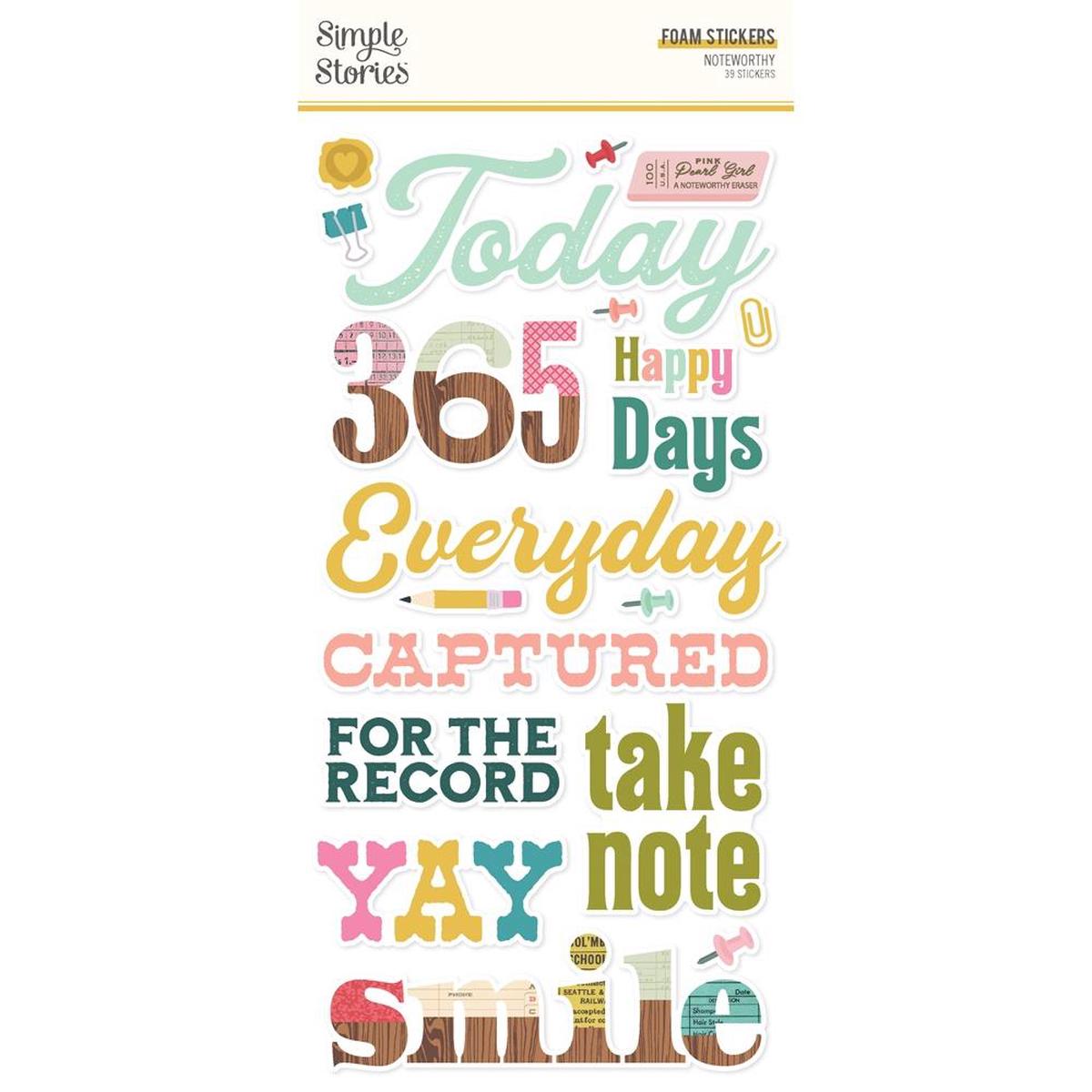 Noteworthy Foam Stickers 39/Pkg