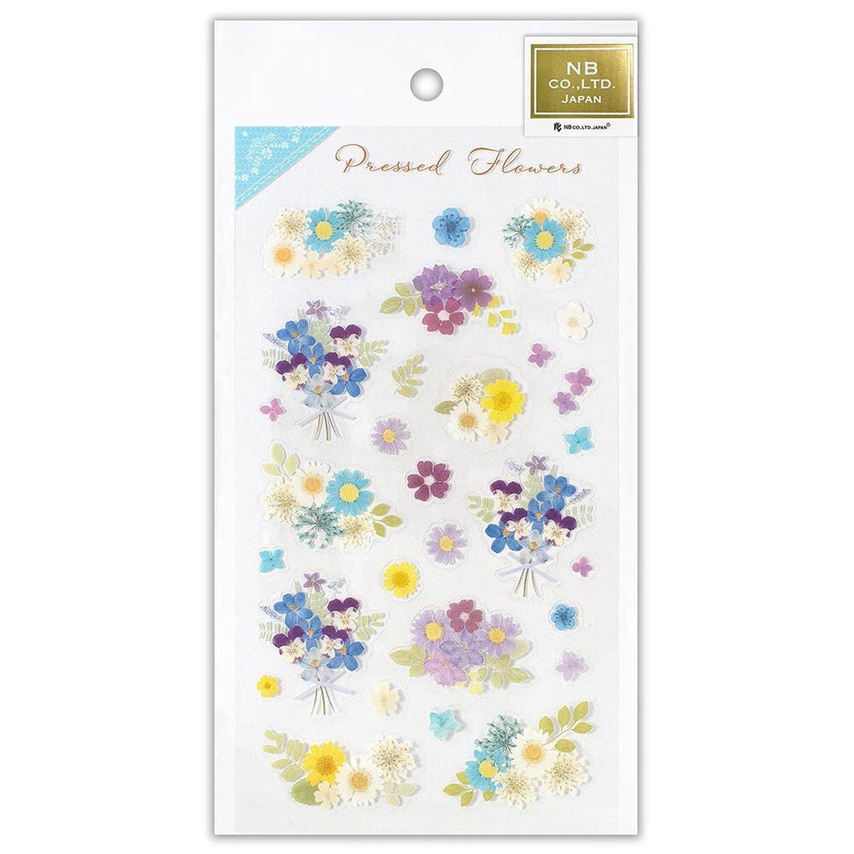 Sticker Sheet - Blue Pressed Flowers