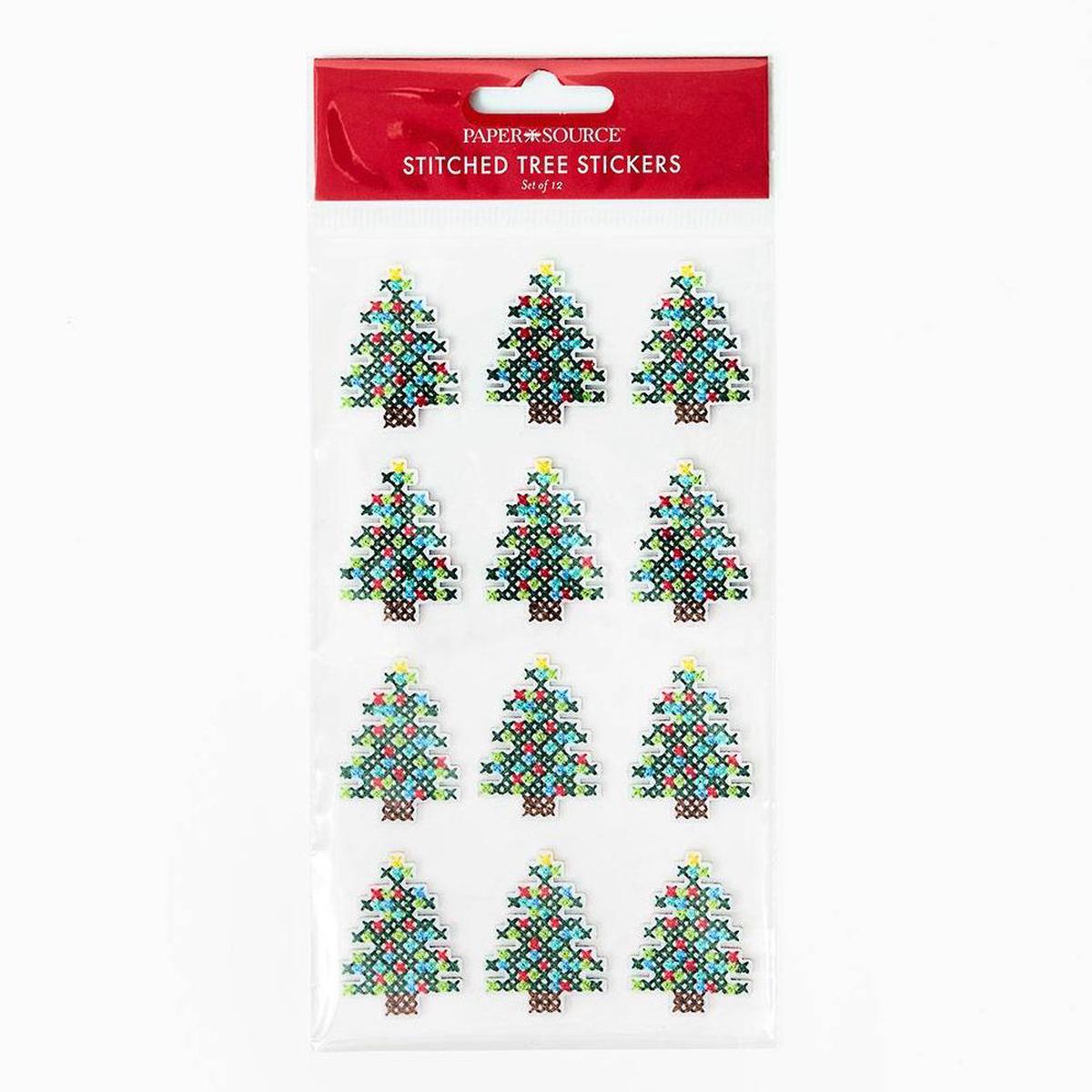 Stitched Trees Stickers