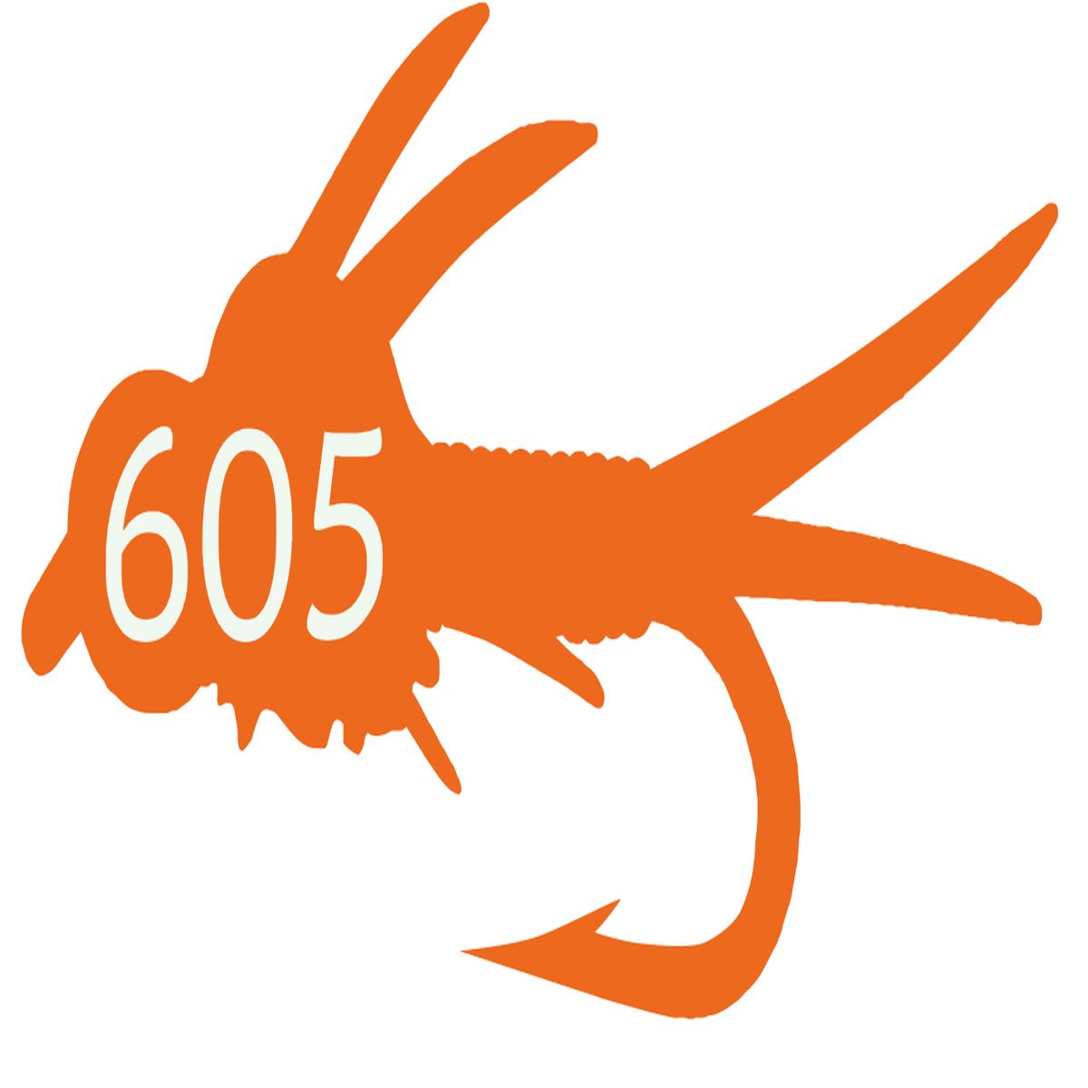 605 Fly Decal/Sticker Orange