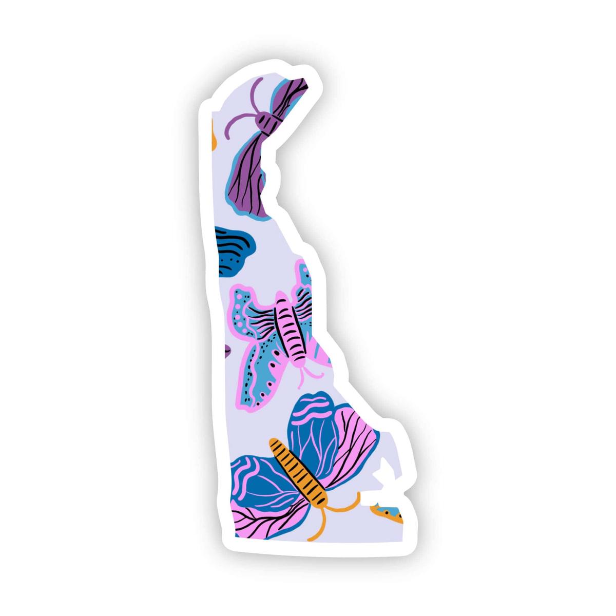 Delaware Sticker - Moth & Butterfly