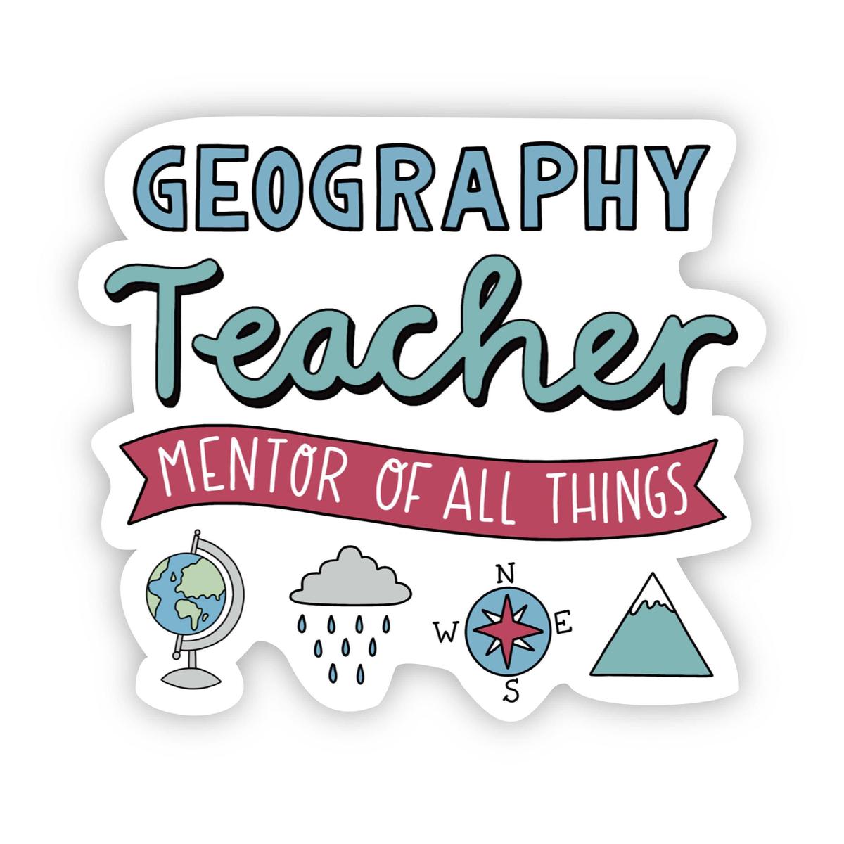 Geography Teacher Sticker