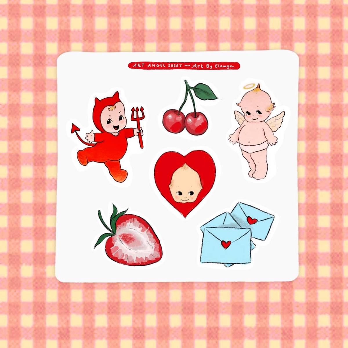 Mini Art Angel Sticker Sheets