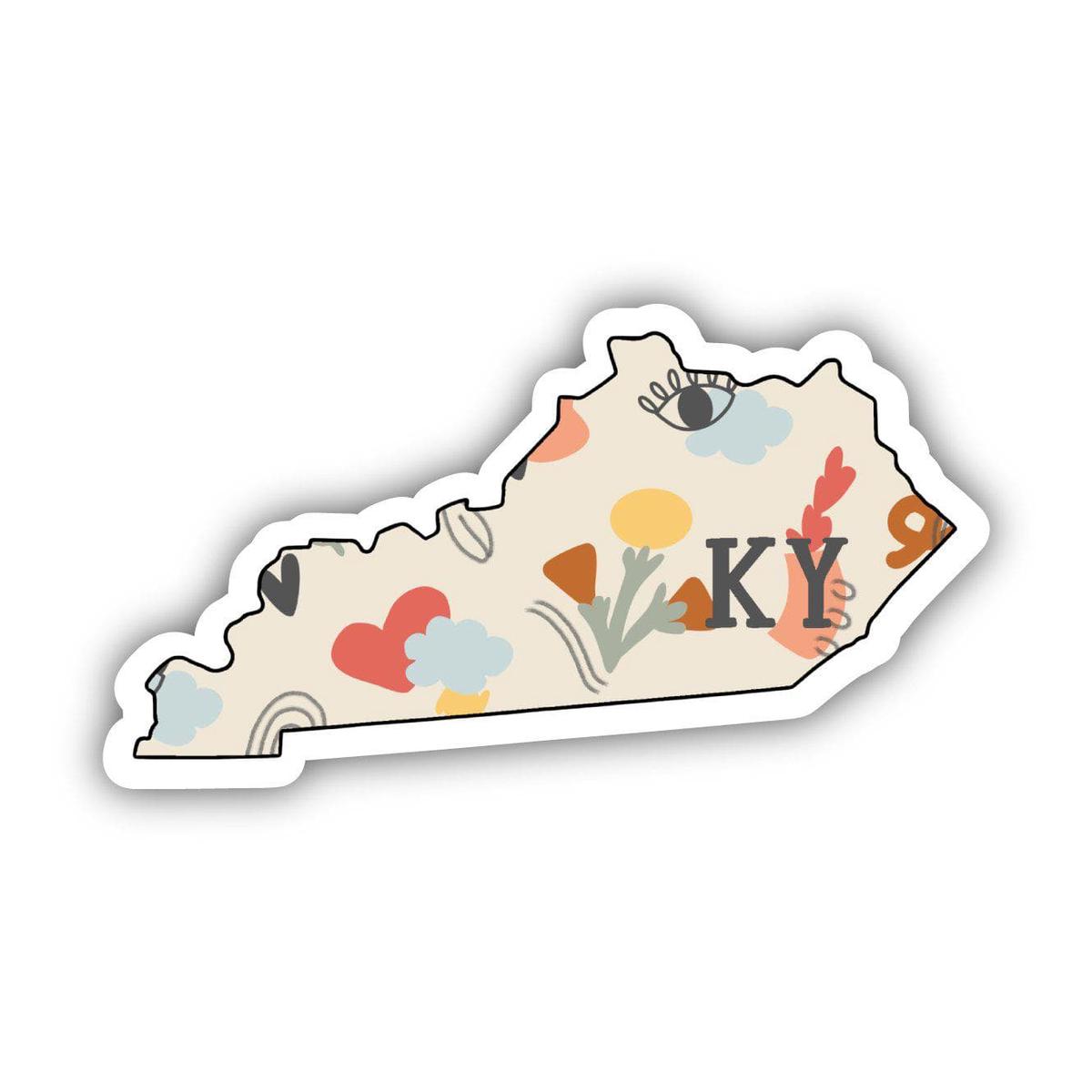 Kentucky Abstract Pattern Sticker