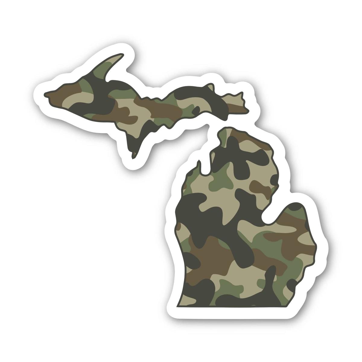 Michigan Camo Pattern Sticker