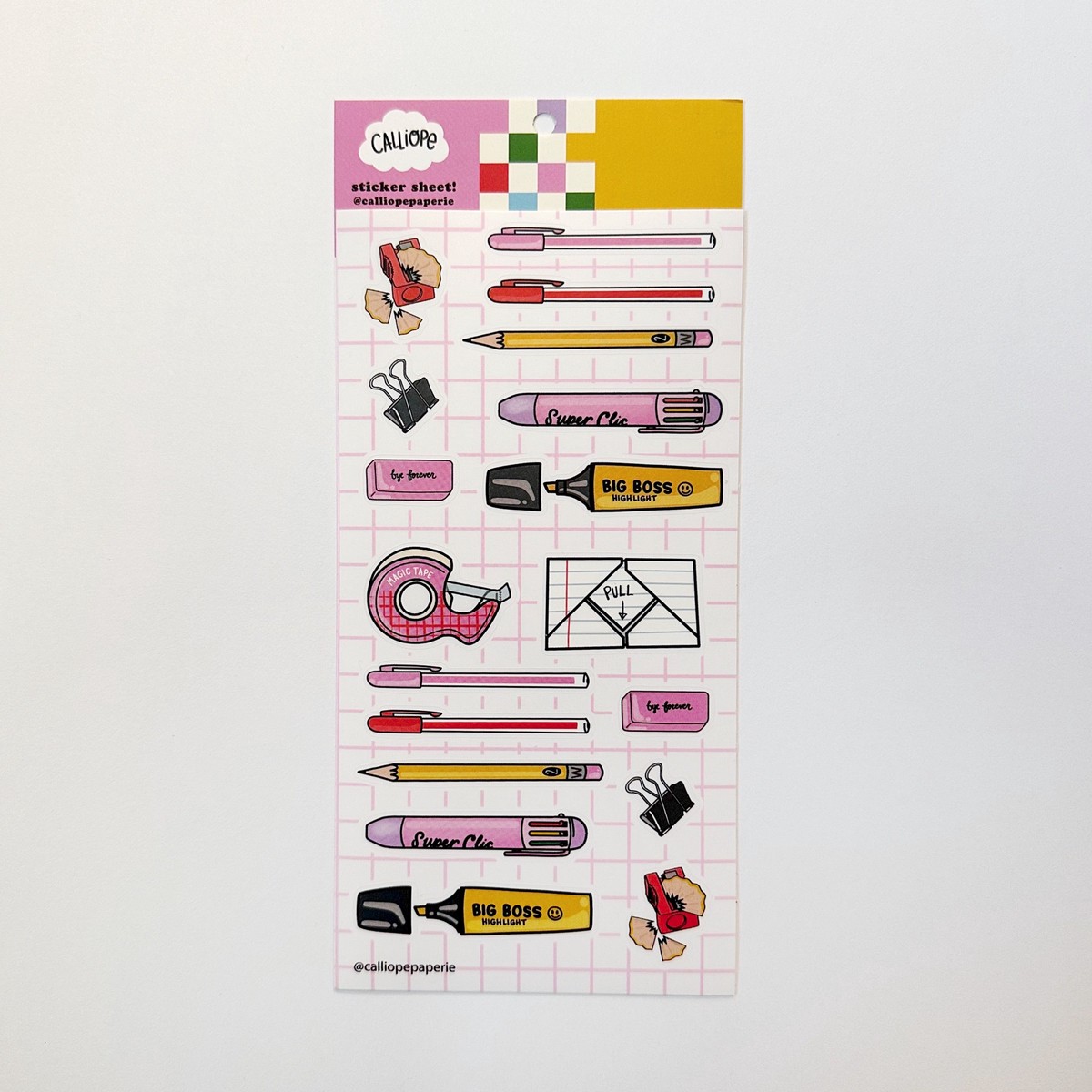 Office Supplies Sticker Sheet