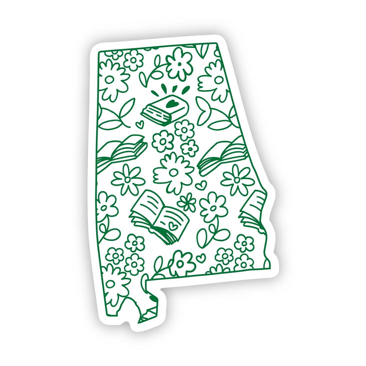 Alabama Bookish Pattern Sticker