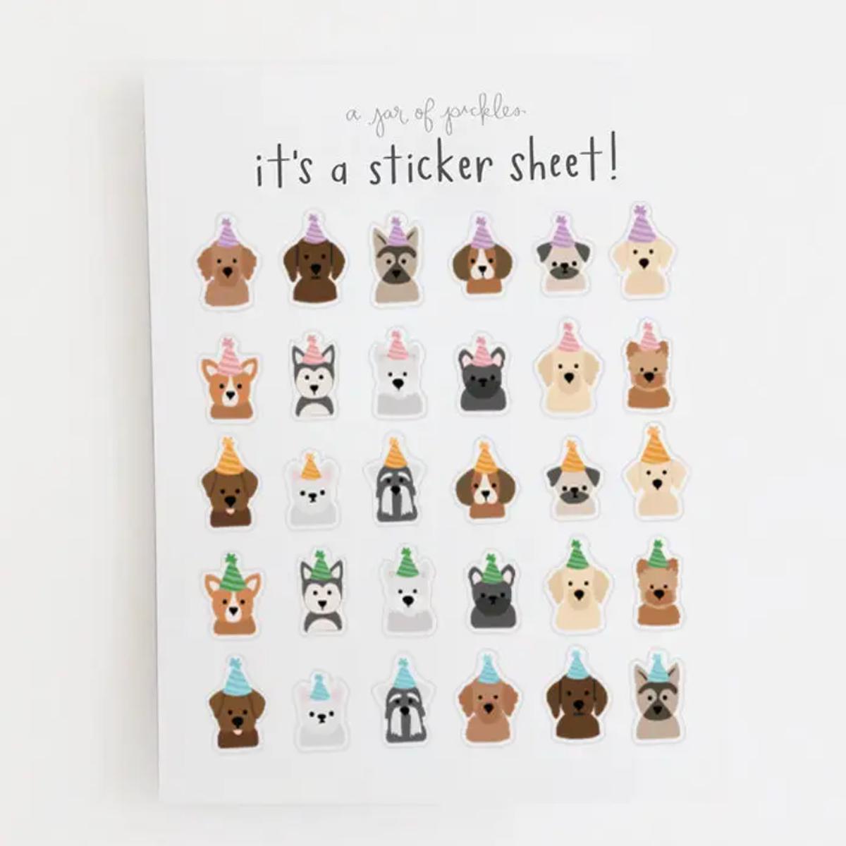 Dogs Mini Clear Sticker Sheet